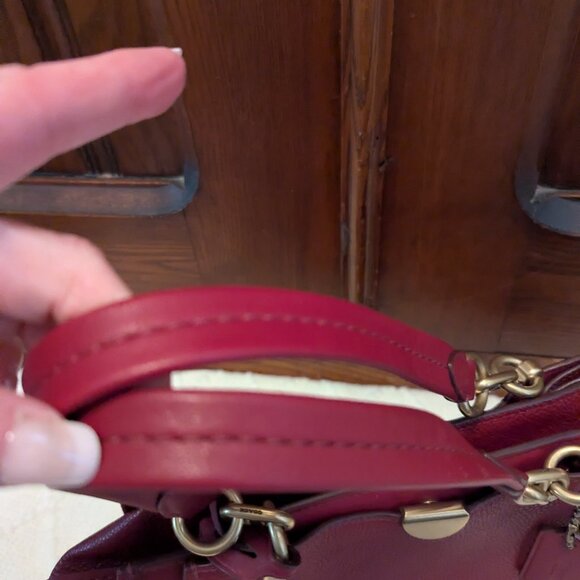 Coach Small Dreamer Satchel Burgundy 38551 - Picture 16 of 16